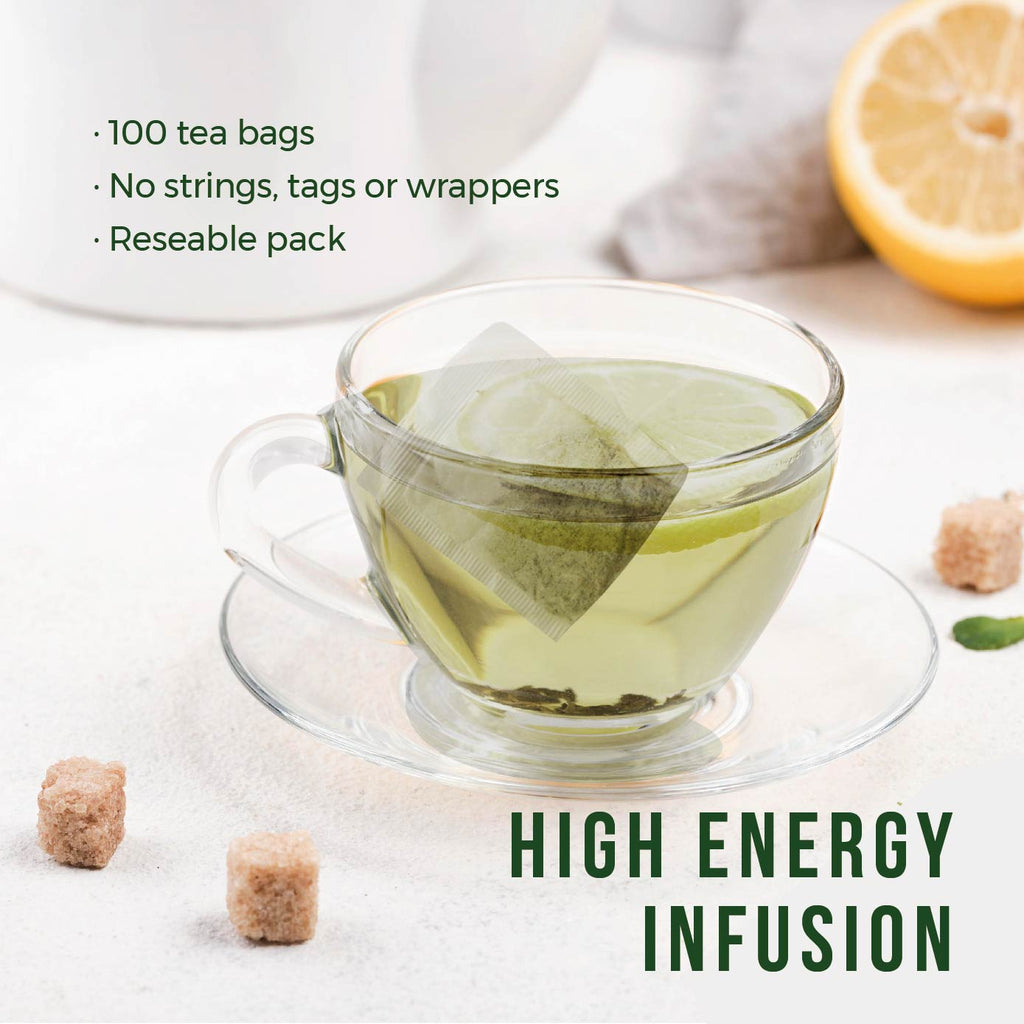 Organic Yerba Mate Tea Bags By Balibetov - Unsmoked 100 Tea Bags