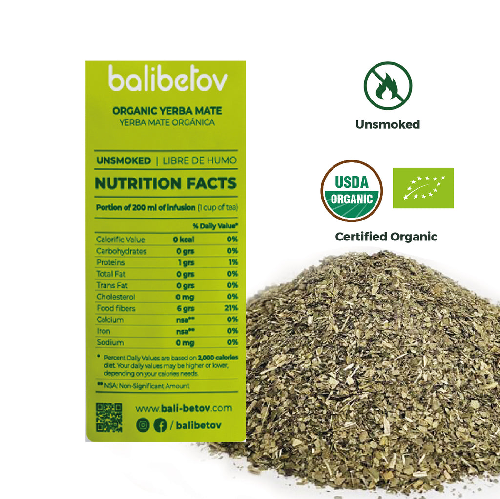 Organic Yerba Mate By Balibetov - Pure Leaf (Sin Palo)  2.2lb I 1kg Bag