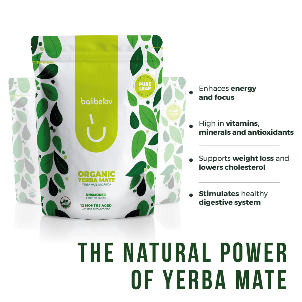 Organic Yerba Mate By Balibetov - Pure Leaf (Sin Palo)  2.2lb I 1kg Bag