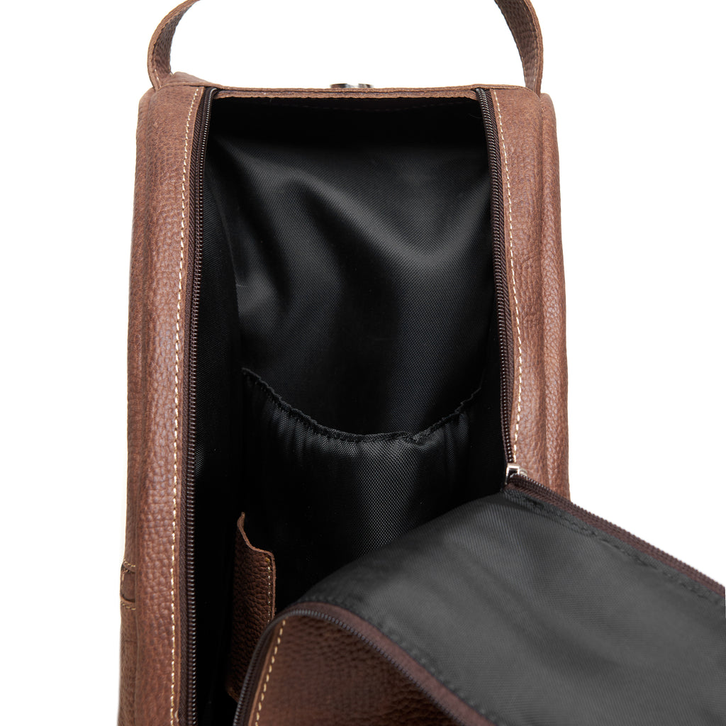 The Salta Matera Bag - Handmade With Genuine Leather (Dark Brown)