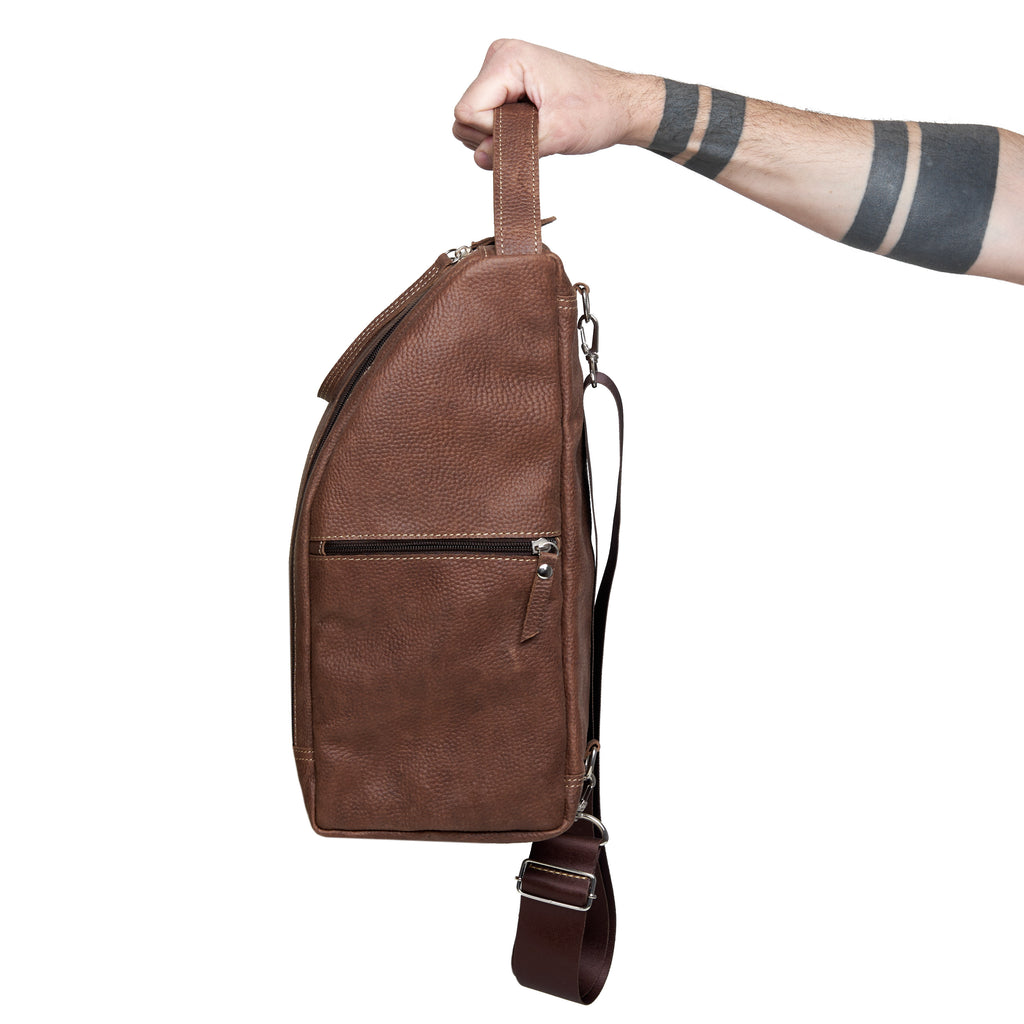 The Salta Matera Bag - Handmade With Genuine Leather (Dark Brown)