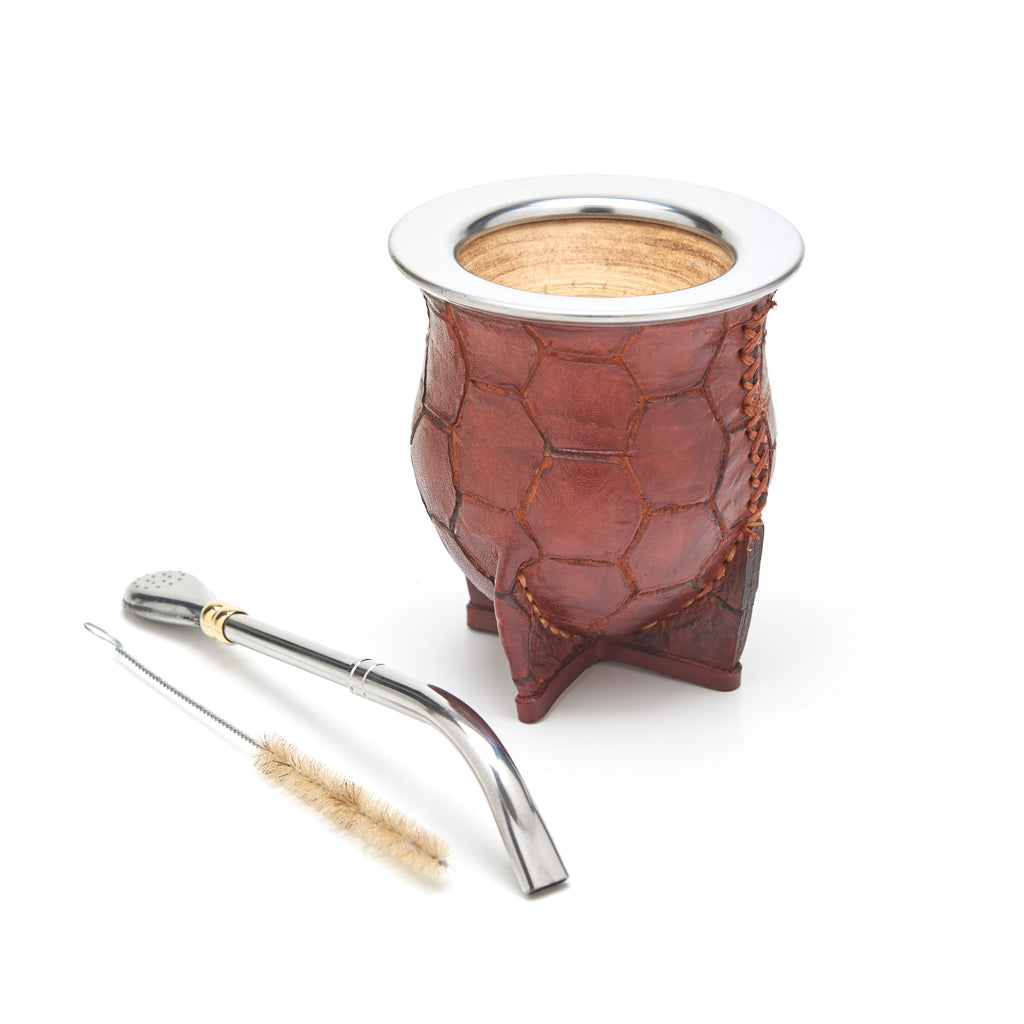 PREMIUM COLLECTION - The Soccer Camionero Calabash Mate Gourd Set (Brown)