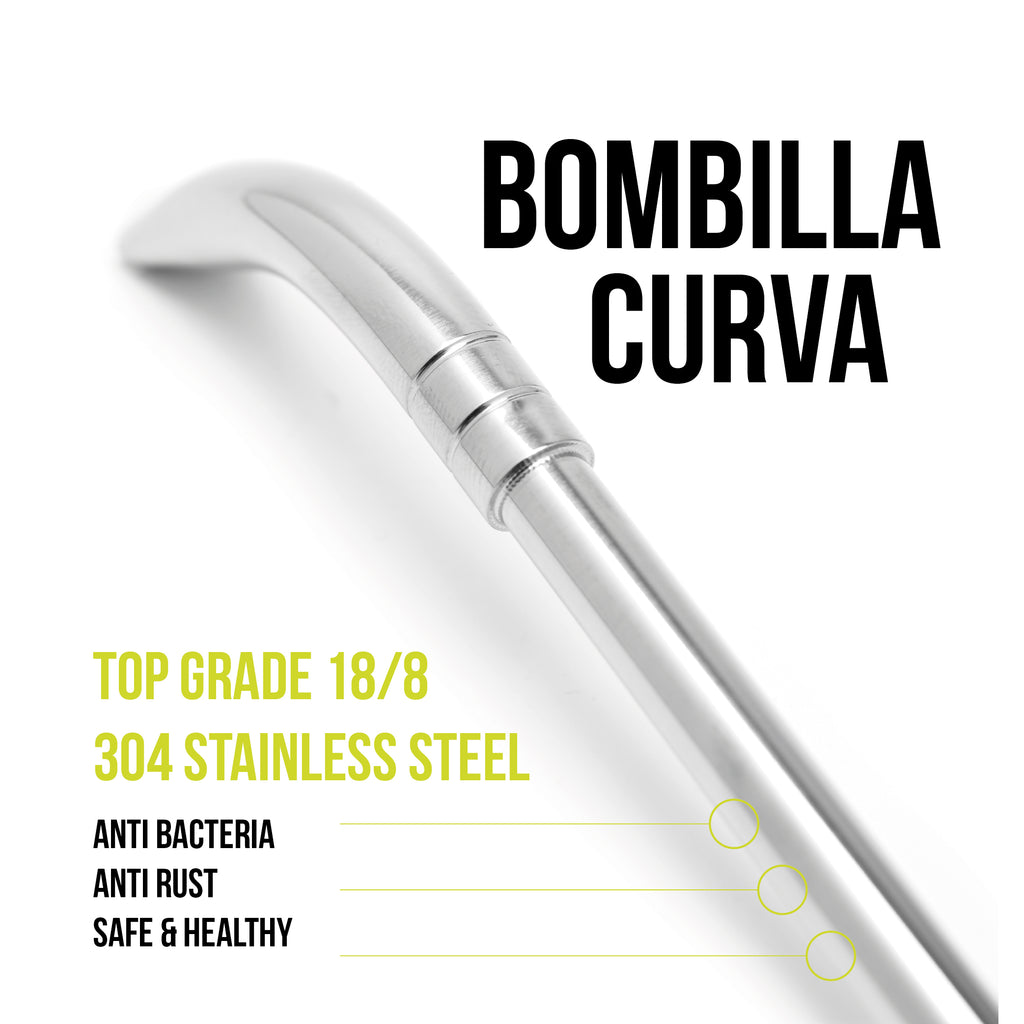 Premium Stainless Steel Bombilla Straw - Bombilla Curva 02