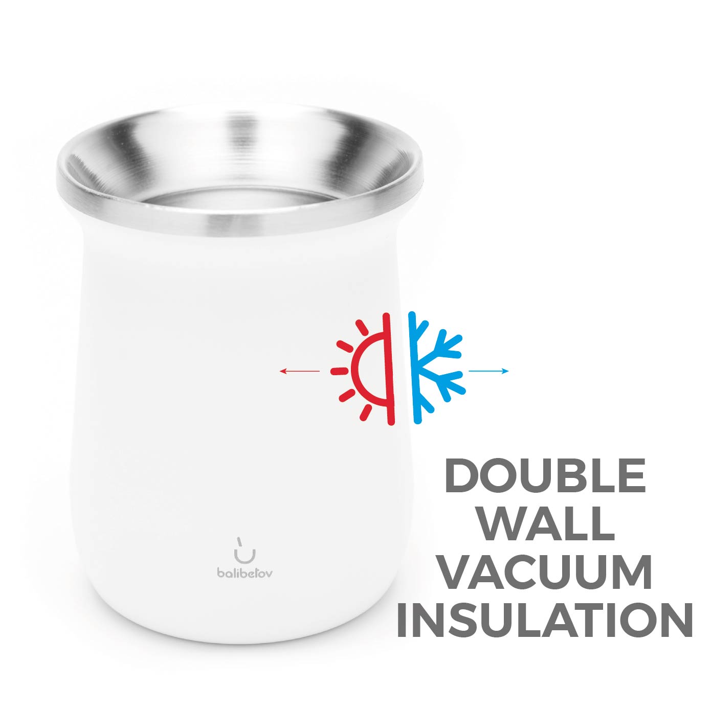 Elegante Stainless Steel Yerba Mate Gourd Set (White)