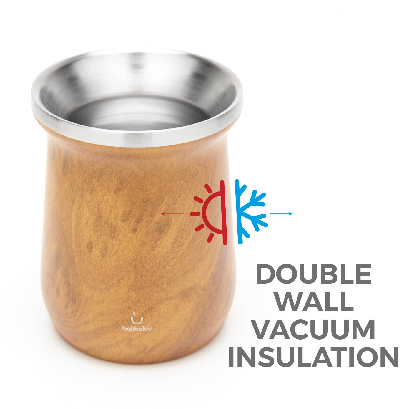 Elegante Stainless Steel Yerba Mate Gourd Set (Wood)