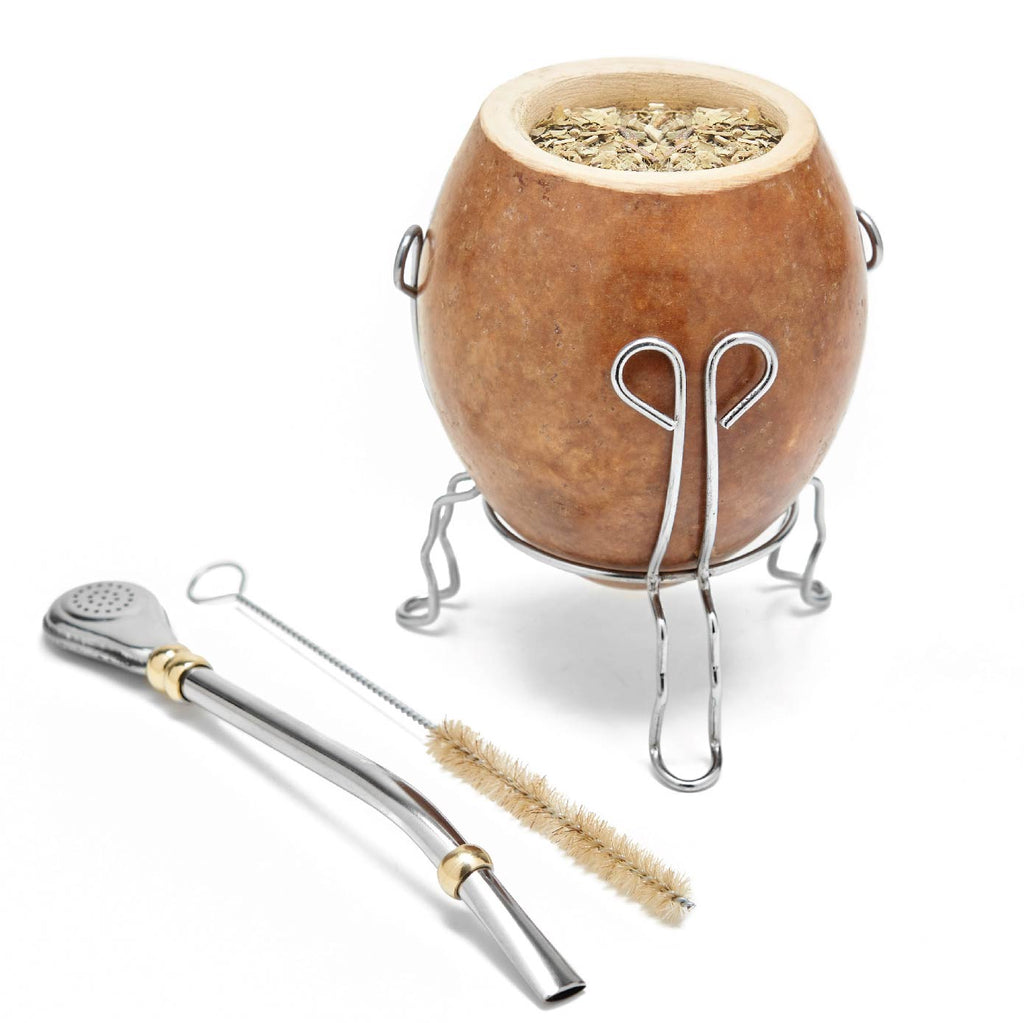 The Formosa Calabash Yerba Mate Gourd Set -  Aluminum Base 03