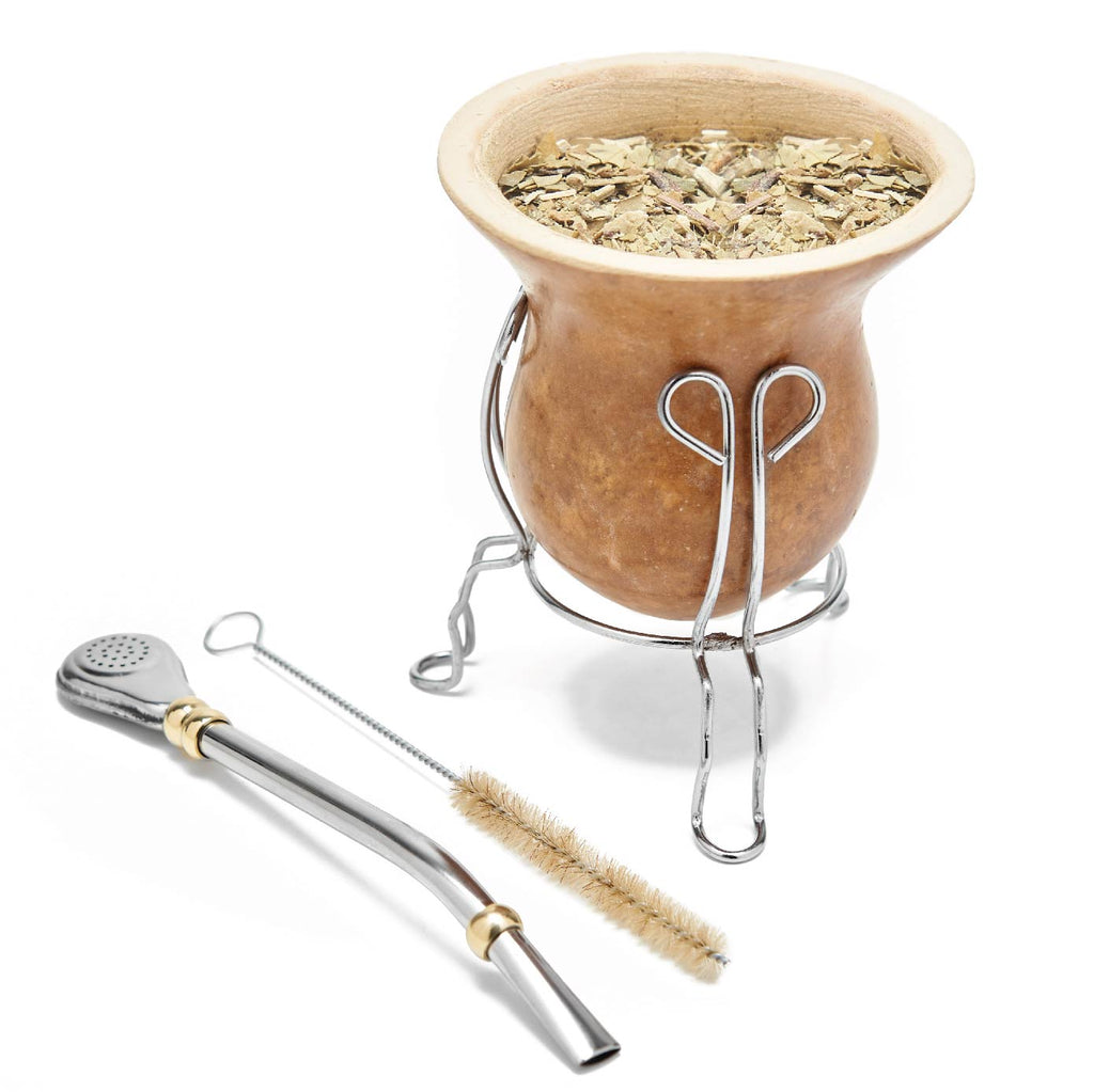 The Formosa Calabash Yerba Mate Gourd Set -  Aluminum Base 02