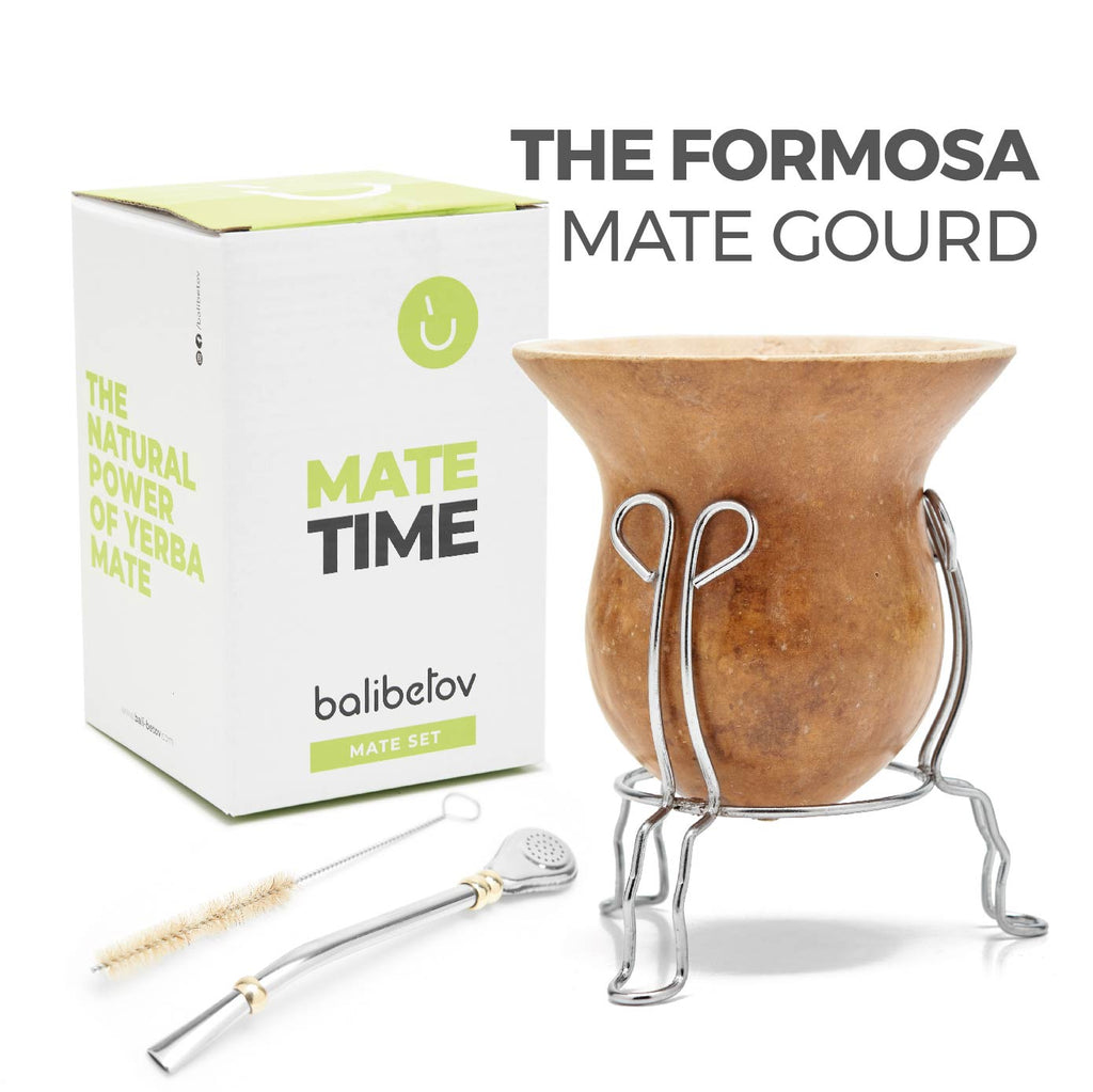 The Formosa Calabash Yerba Mate Gourd Set -  Aluminum Base 02