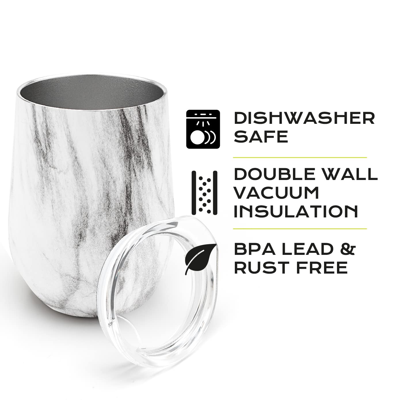 Premium Stainless Steel Yerba Mate Gourd Set (Marble, 8oz)