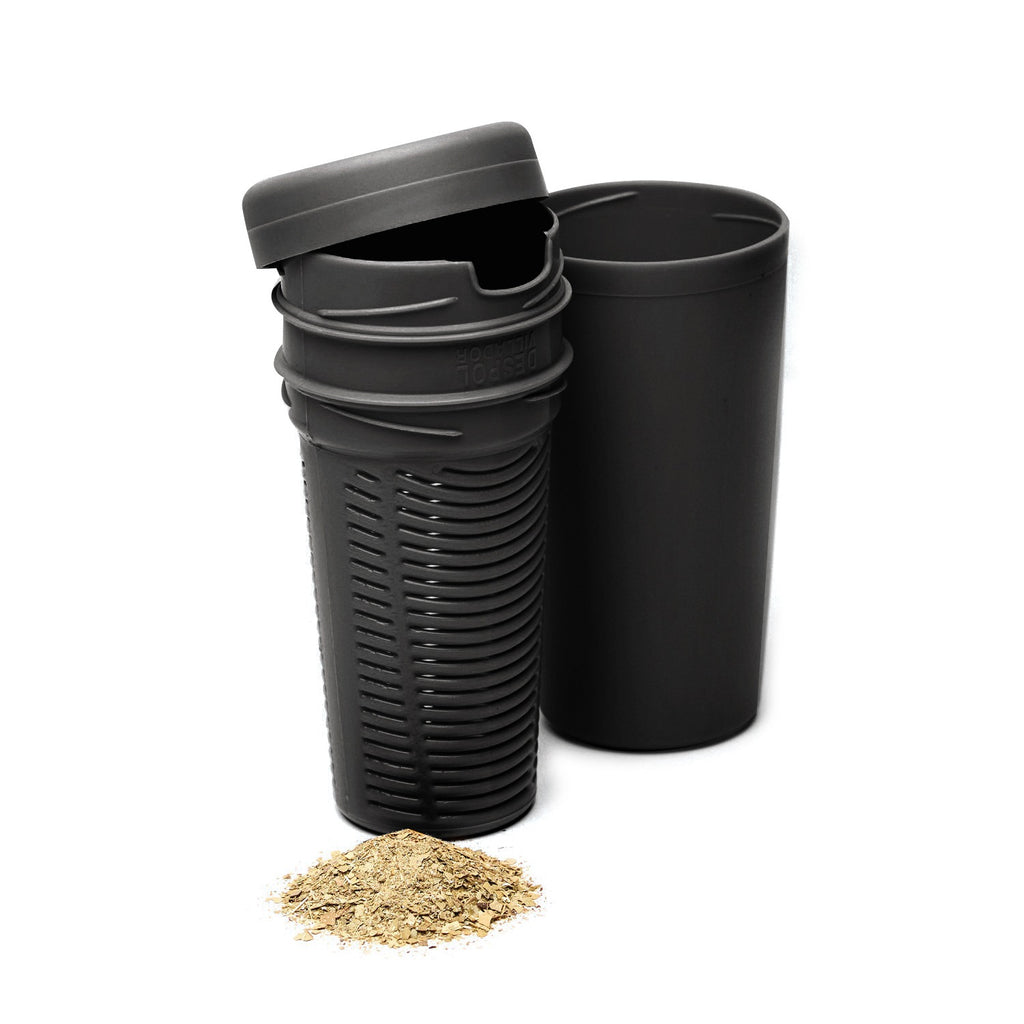 Yerba Mate Dust Remover - Yerba & Sugar Container Included (Black)