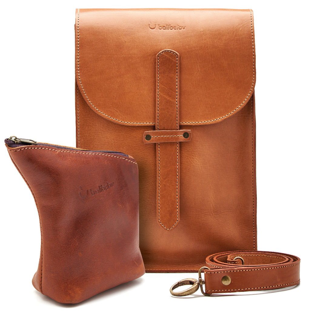 The Soft Matera Bag - Handmade with Genuine Leather - Yerbera Inlcuded