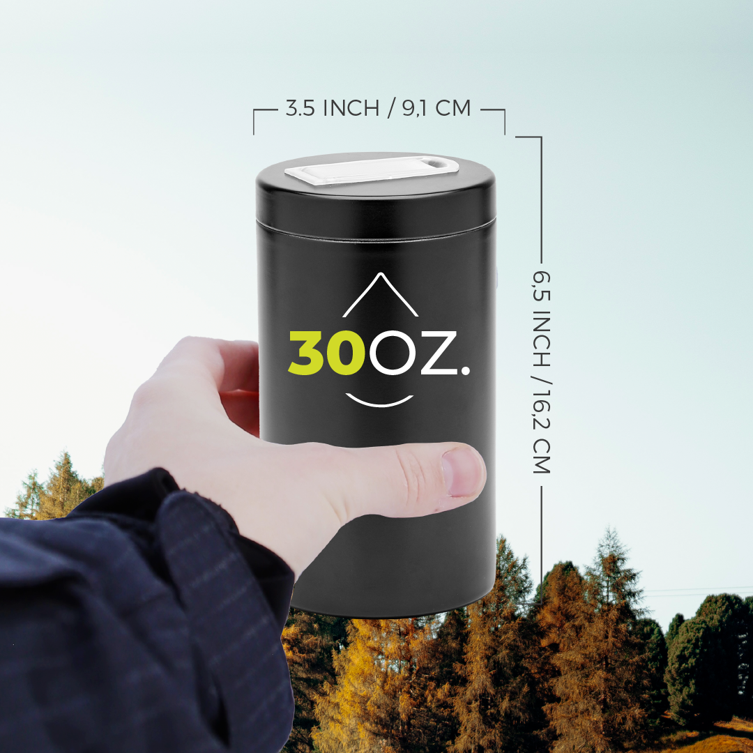 Stainless Steel Yerba Container - Yerbero (Black)