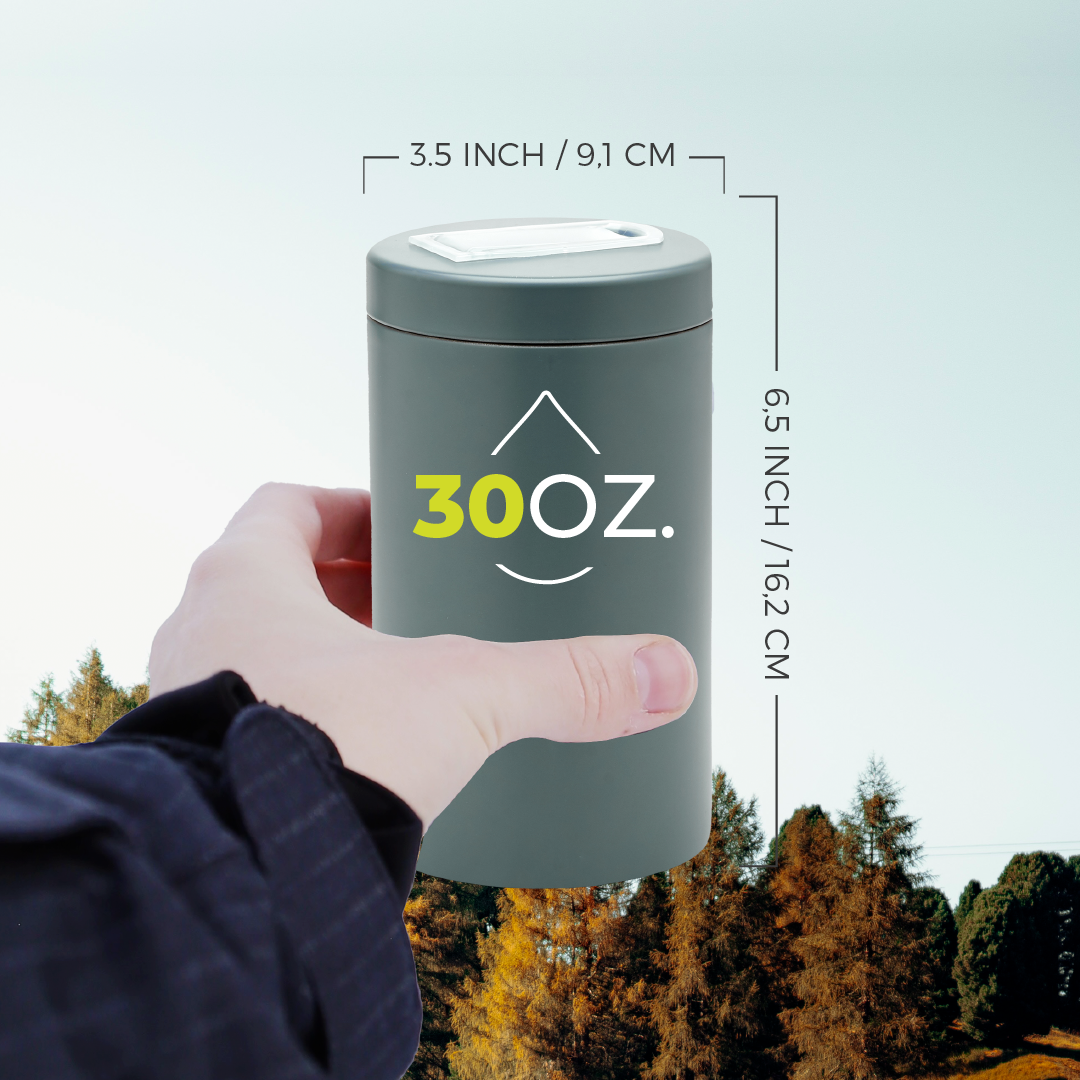 Stainless Steel Yerba Container - Yerbero (Grey)
