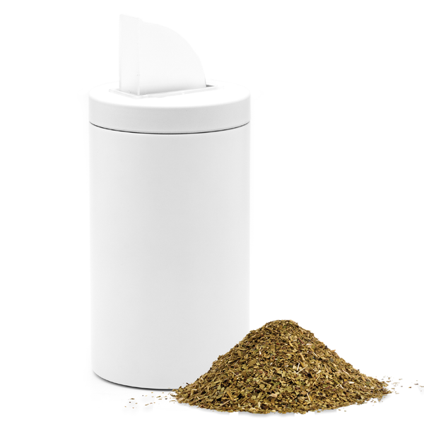 Stainless Steel Yerba Mate Container - Yerbero (White)