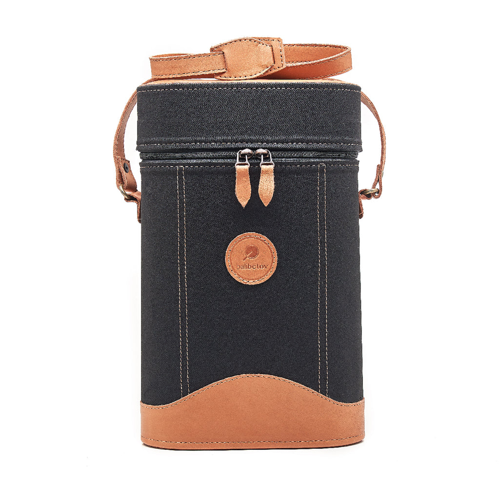 Sleek Carry Tote Matera Bag - Leather Details (Black Jean)