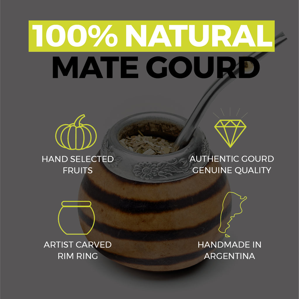 The Traditional Calabash Yerba Mate Gourd Set (Natural 01)