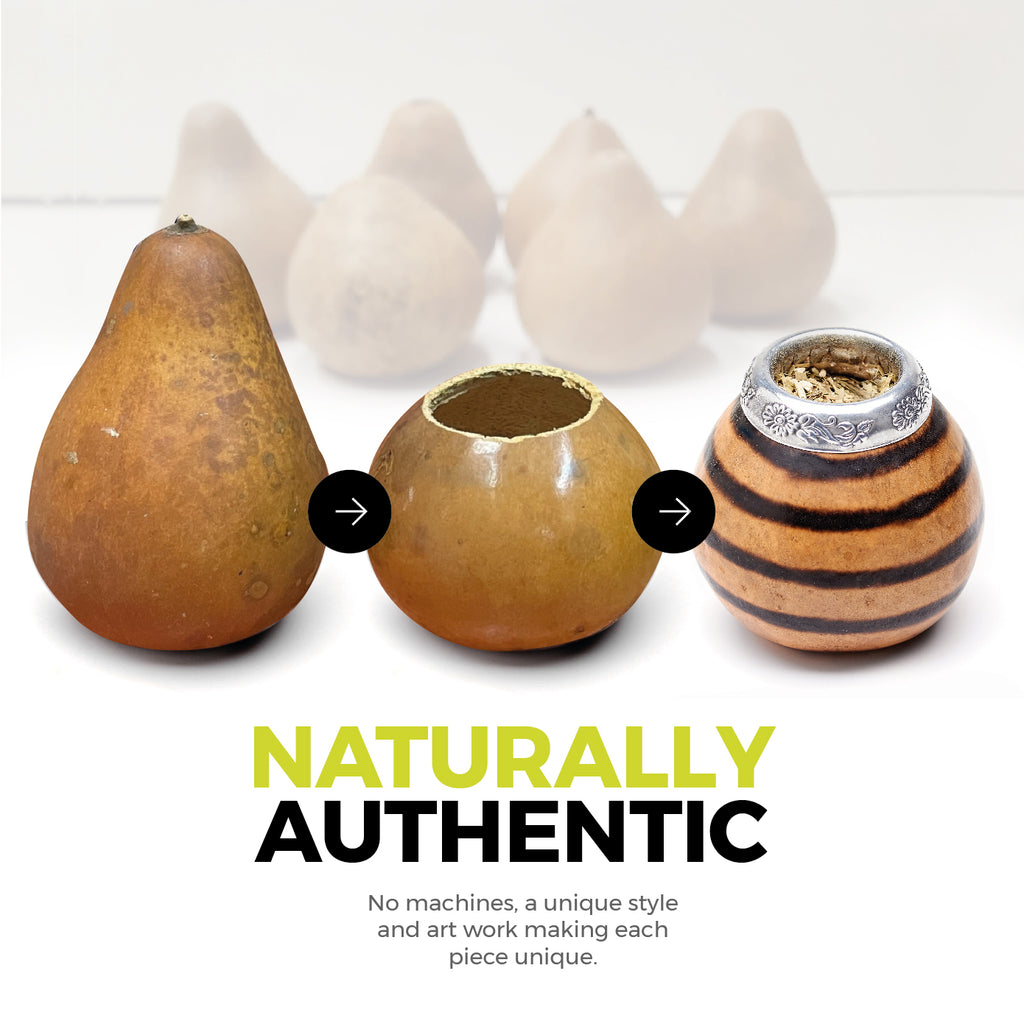 The Traditional Calabash Yerba Mate Gourd Set (Natural 01)
