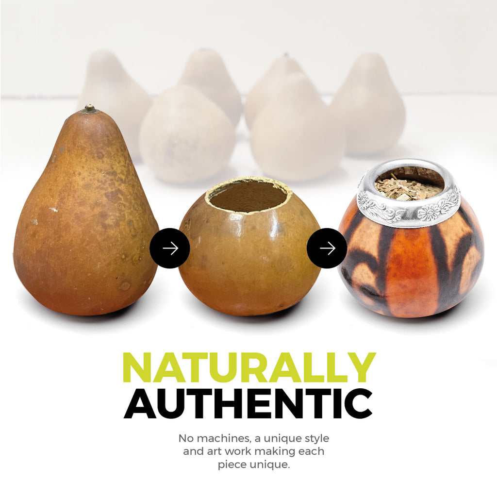 The Traditional Calabash Yerba Mate Gourd Set (Natural 02)