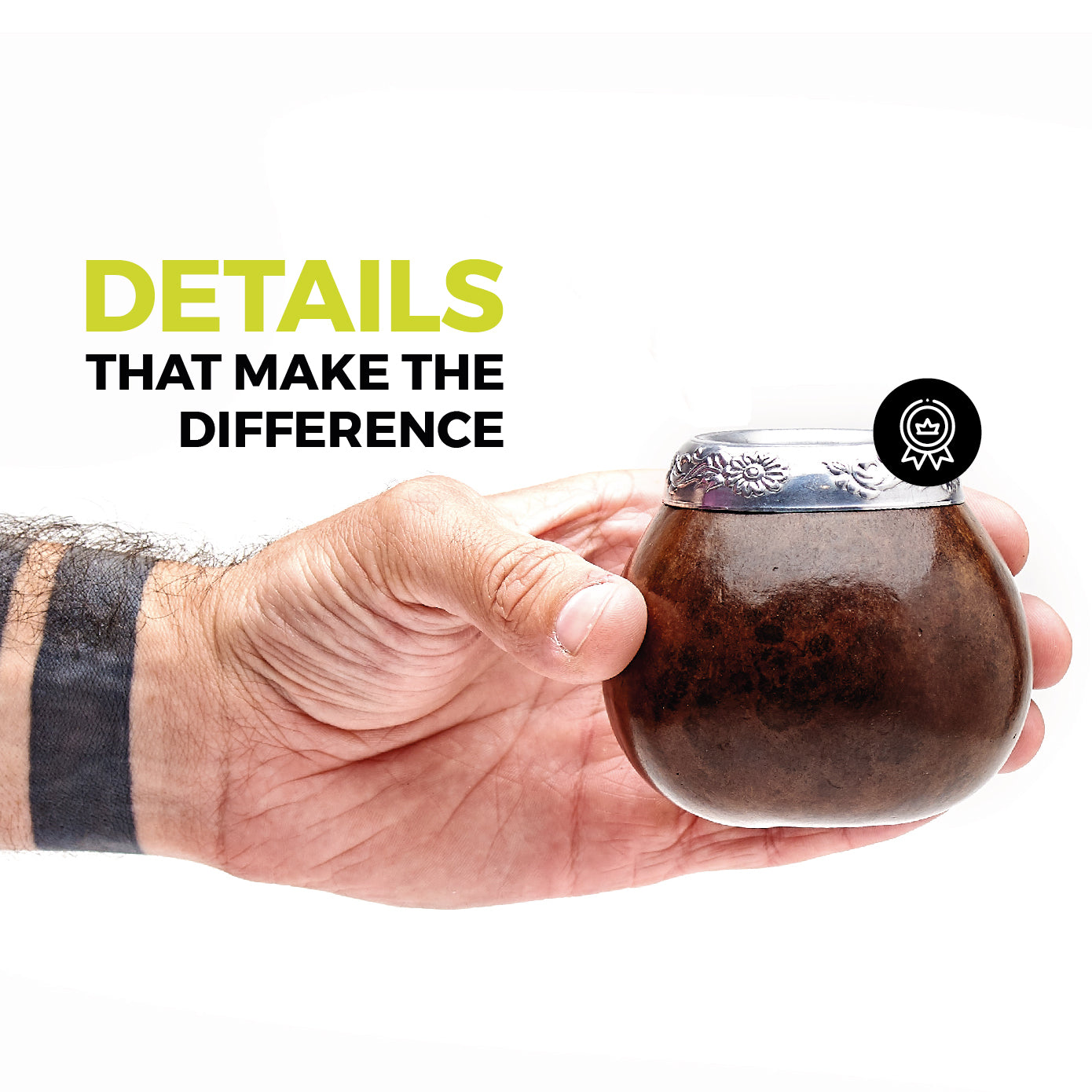 The Traditional Calabash Yerba Mate Gourd (Dark Brown)