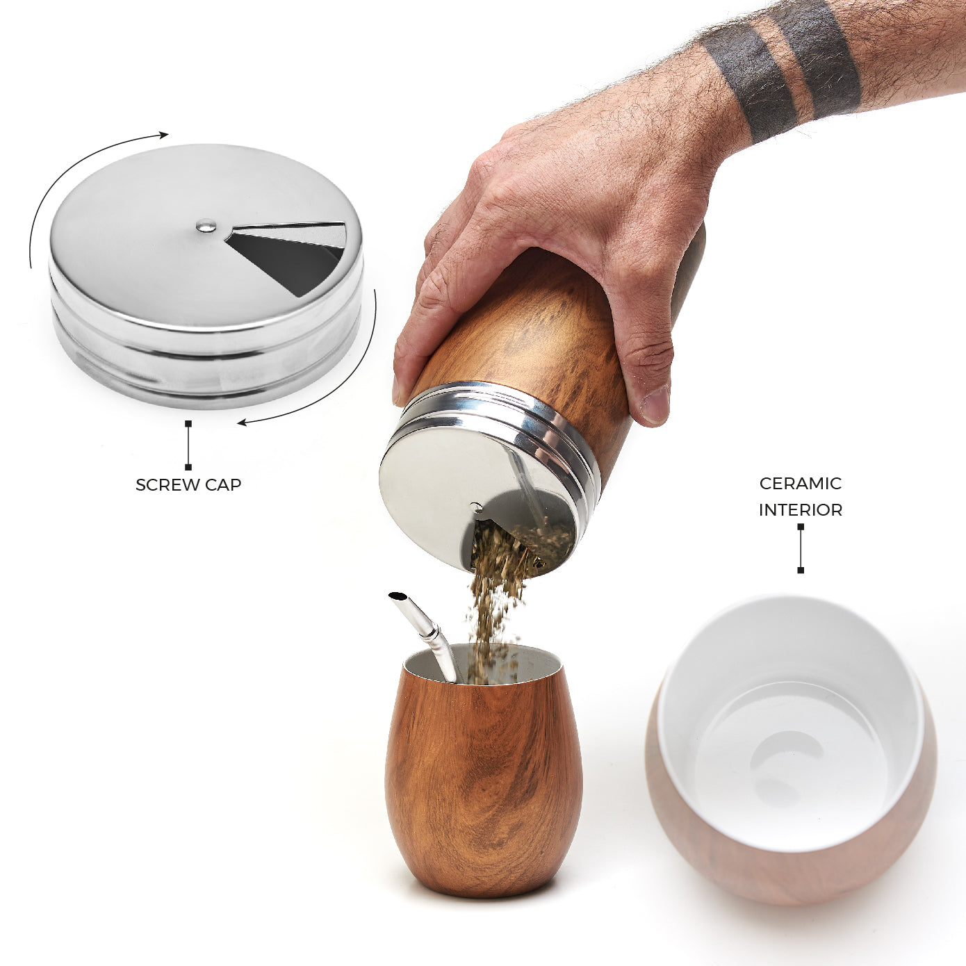 Superior Stainless Steel Yerba Mate Kit (Wood)