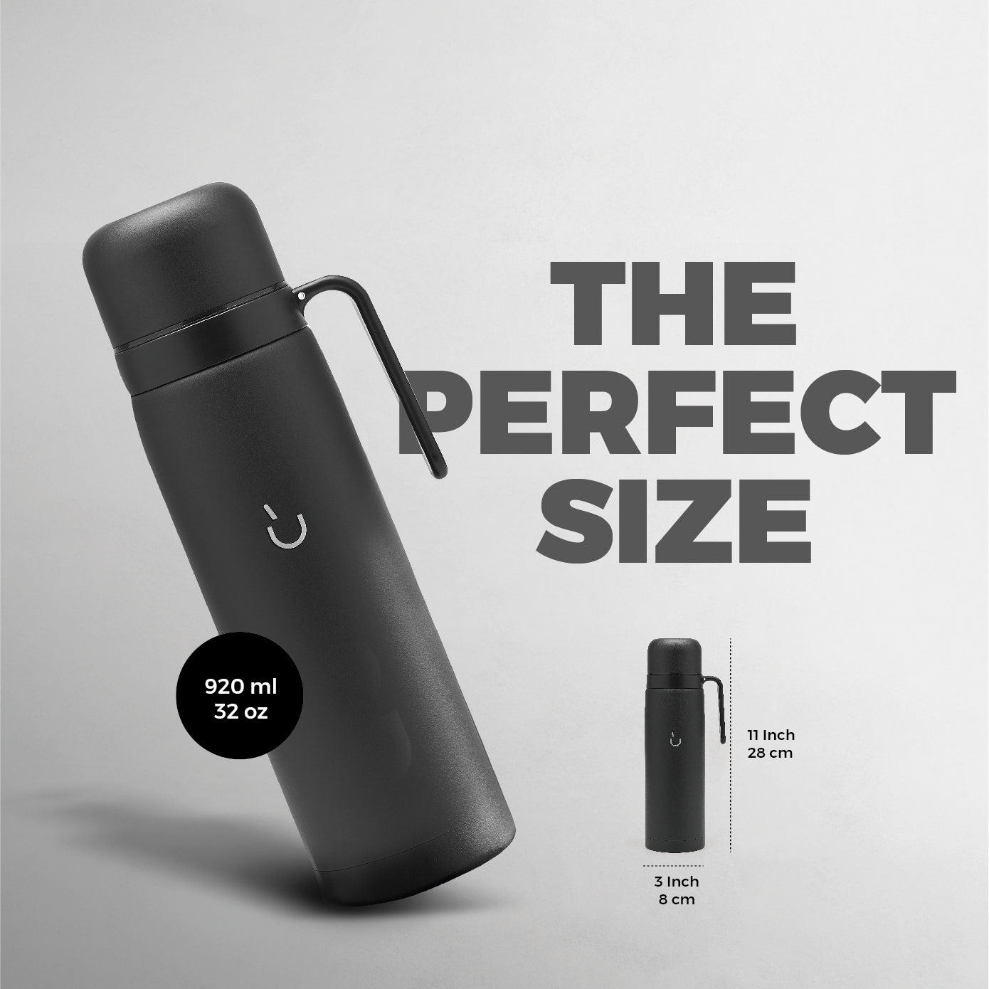 Stainless Steel Thermos - Mate Spout (Black)