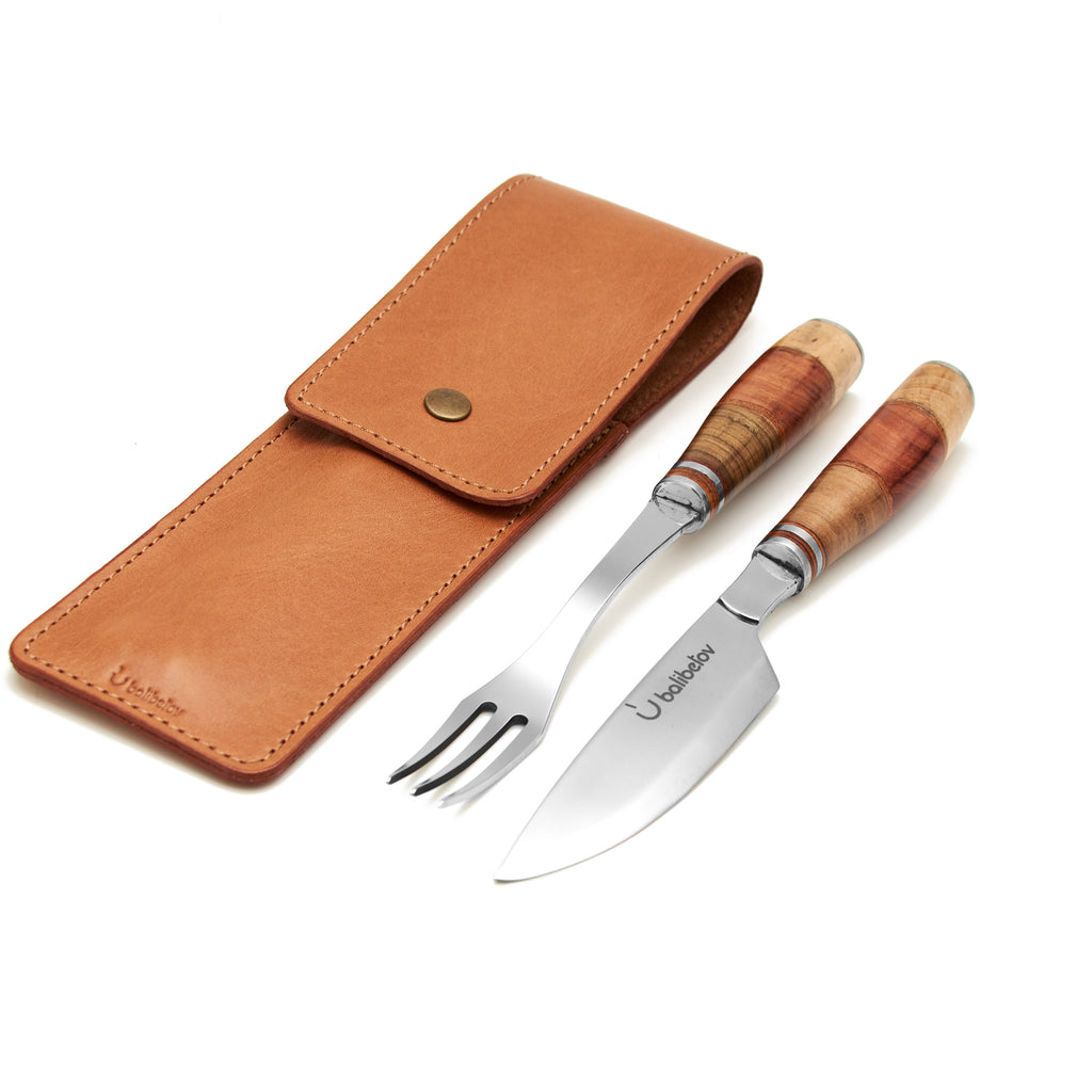 Premium Argentine Handcrafted Barbecue Set I Knife and Fork Set (Suela)