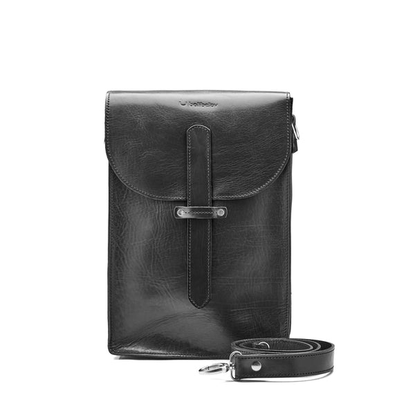 The Soft Matera Bag - Handmade with Genuine Leather (Black)