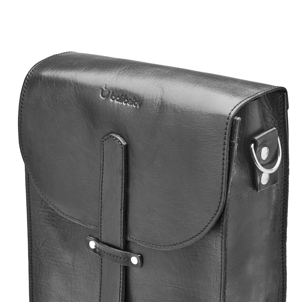 The Soft Matera Bag - Handmade with Genuine Leather (Black)