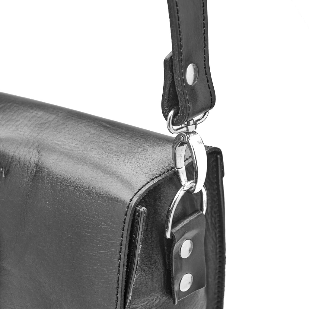 The Soft Matera Bag - Handmade with Genuine Leather (Black)