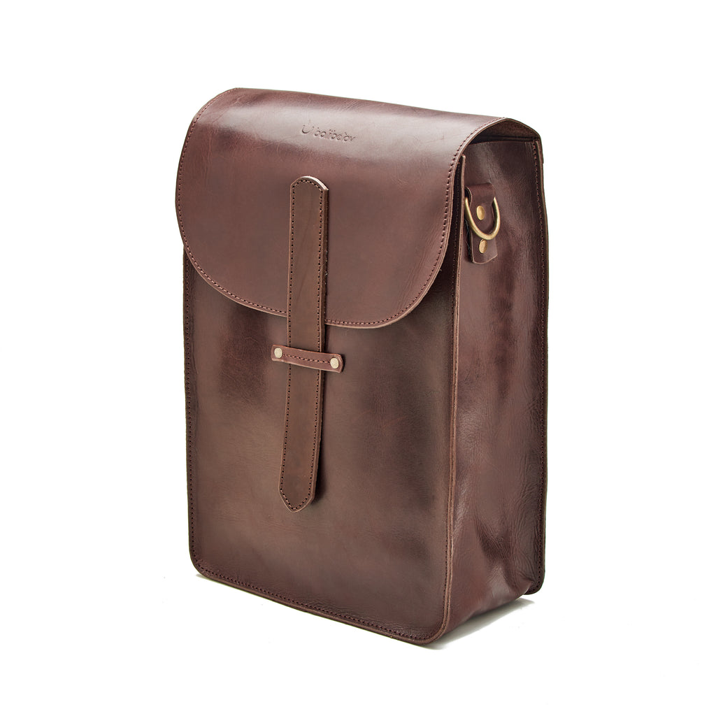 Le sac souple Matera - fait à la main avec du cuir véritable (marron)