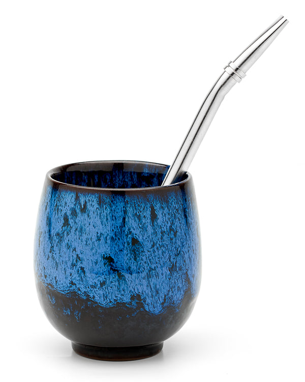 Ceramic Yerba Mate Gourd Set (Autumn)