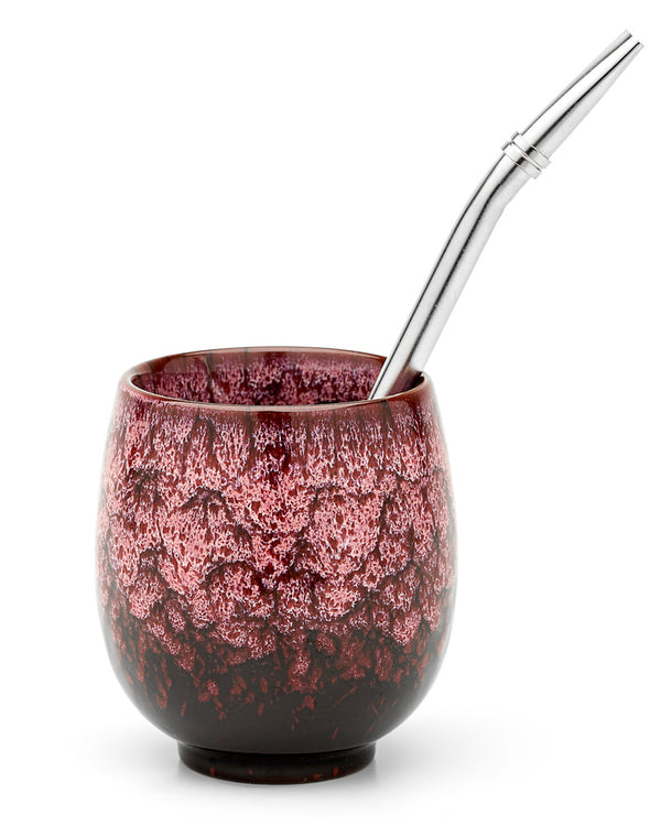Ceramic Yerba Mate Gourd Set (Summer)