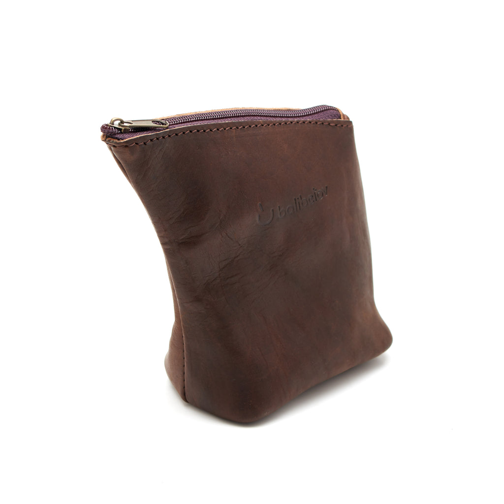 Yerba Mate-Behälter aus echtem Leder – Yerba-Tasche (Braun)