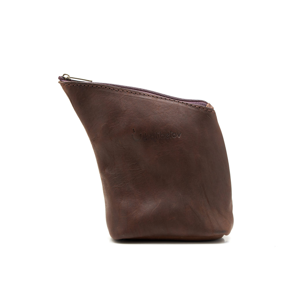 Yerba Mate-Behälter aus echtem Leder – Yerba-Tasche (Braun)
