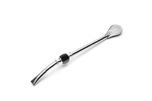 Premium Big Stainless Steel Bombilla Straw  - Set of 1 (Black)