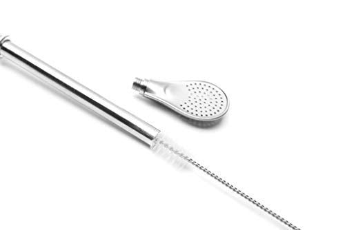 Premium Big Stainless Steel Bombilla Straw  - Set of 1 (Black)