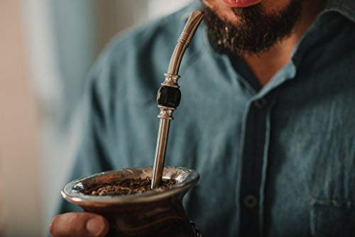 Premium Big Stainless Steel Bombilla Straw  - Set of 1 (Black)