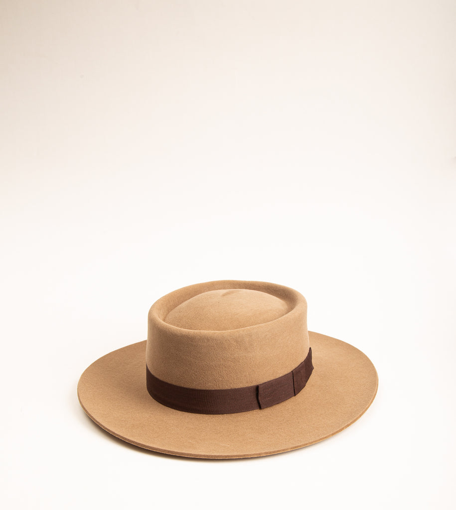 Elegant Wool Hat With Quality Terminations (Camel)