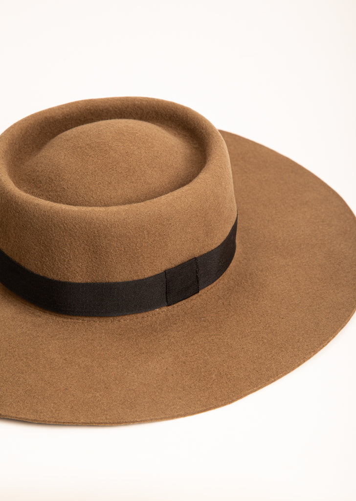Elegant Wool Hat With Quality Terminations (Brown)