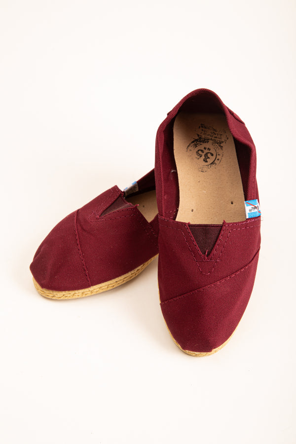 Authentic Gaucho Alpargatas With Premium Terminations (Bordeaux)